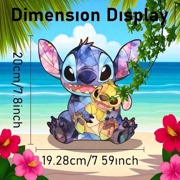 Stitch Disney Acrylic Suncatcher – Stained Glass Style Window Art - Picture 3 of 6